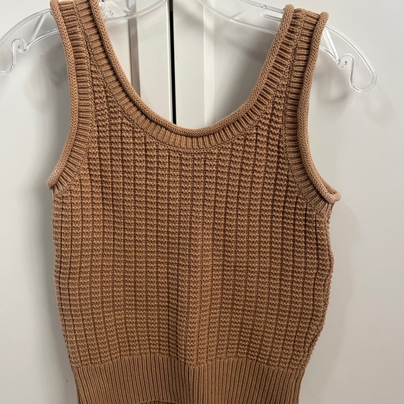 Quince Brown Ribbed Tank Top - Picture 2 of 5